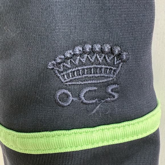 Oleg Cassini Sport Track Jacket Womens S Blue Green Zip Up Retro Y2K Athletic - Picture 3 of 5